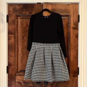 Alice + Olivia Chiara Houndstooth Mini Dress